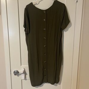 Madewell Khaki Shirt Dress